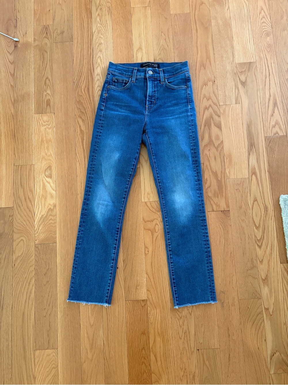 Veronica Beard Ryleigh Slim Straight Blue Jeans
